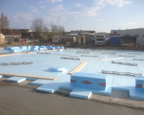 Bodenplatte für Lagerhalle, Rossdorf